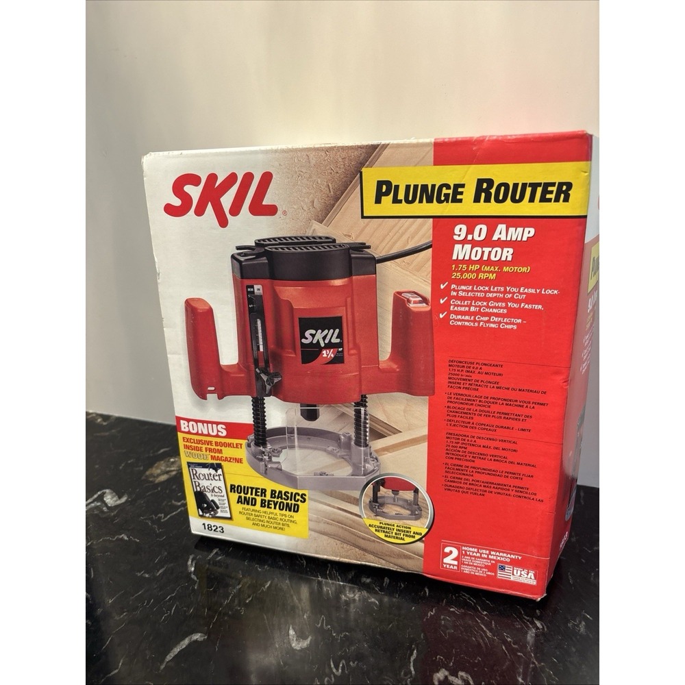 Skil Plunge Router # 1823 9.0 Amp, ¼" Collet, 1¾ HP Motor @  25,000 RPM!